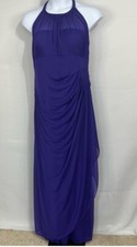 David’s Bridal Purple Halter Gown w/ cinching detail Woman’s Size XS 0