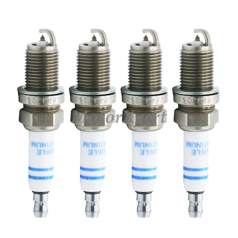 Bujía doble platino para VW AUDI 2.0TFSI 1.8T BOSCH OEM 4 piezas FR5KPP332S Foto 2 de 2