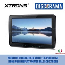 MONITOR POGGIATESTA AUTO 11.6 POLLICI SD HDMI USB DISPLAY UNIVERSALE LCD XTRONS