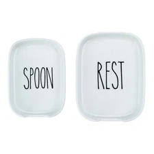 Heartland Home Porcelain Nesting Spoon Rest 2pc Set - Spoon/Rest