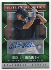 2014 Elite Extra Edition DUSTIN DEMUTH #70 Green Franchise Futures Auto /25