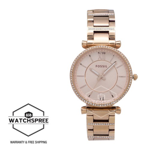 Fossil Ladies' Carlie Three-Hand Rose 