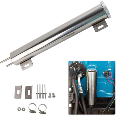 2''x13'' Universal Radiator Overflow Stainless Steel Coolant Overflow Tank 20OZ US