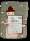 NEW Pottery Barn Kids Heritage Santa Quilted Bed Euro Sham Christmas,Holiday