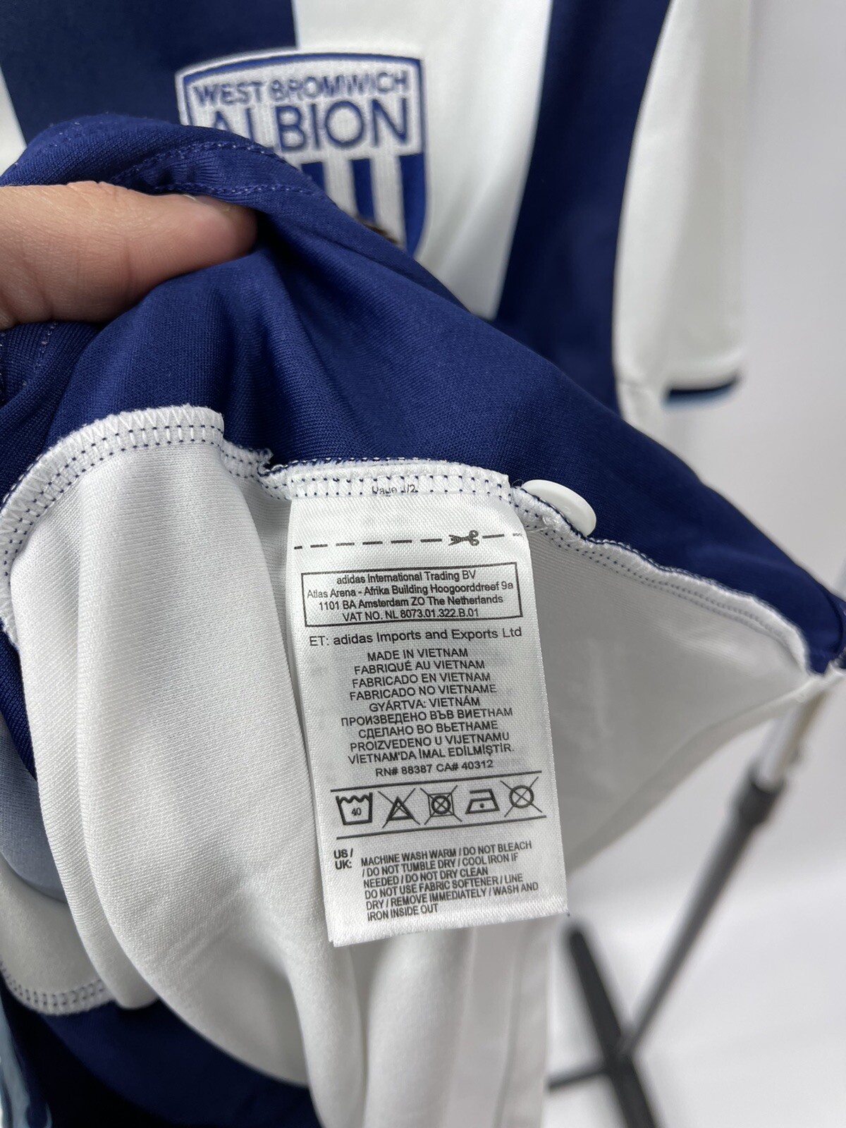 Adidas West Bromwich Albion Jersey Size M 2016/17 image 4