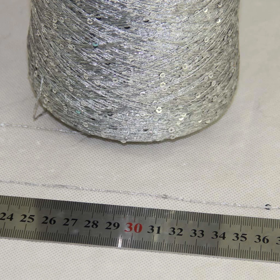 C Moda 1 Cono 500g Lentejuelas Brillantes Hágalo Usted Mismo Nylon Encaje Tejido a Mano Hilo de Ganchillo 01 Foto 3 de 4