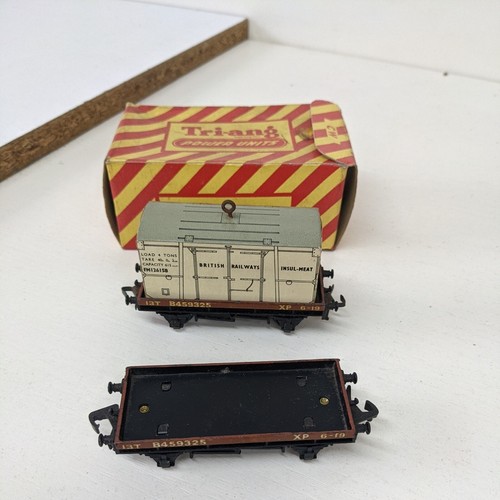 Hornby Dublo 4645 13-T Flachwagen B459325 OO 2 Stück + 1 B.R. Insul-Fleischpaket  | Condition: Used