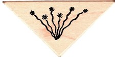 SPRING FLOWERS Wood Mounted Rubber Stamp Summer Nature Garden
