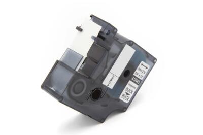 Schriftband Vinyl für Dymo Rhino 5000 5200 4200 3000 1000 Schwarz/Weiß 19mm 5,5m