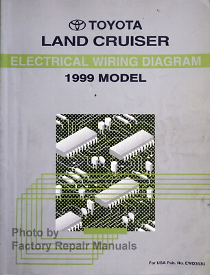 TOYOTA MEGA CRUISER 配線図集 1999年 1999 Toyota Land Cruiser Electrical Wiring Diagrams Original