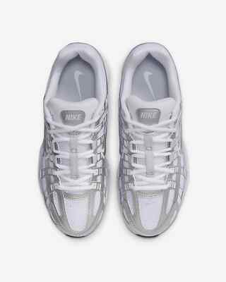 BV1021-106 Nike P-6000 White Blue Tint Sail Metallic Silver