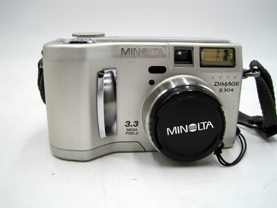Minolta DIMAGE S304 3.3MP 4x Digital Camera - Silver | eBay