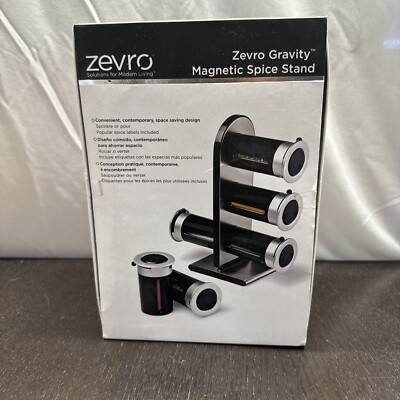 Zevro Spice Rack Zero Gravity Magnetic Stand Canisters Rack - Main Image