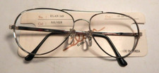 Vintage ELAN 149 Silver 56/20 Aviator Metal Eyeglass Frame New Old Stock  395