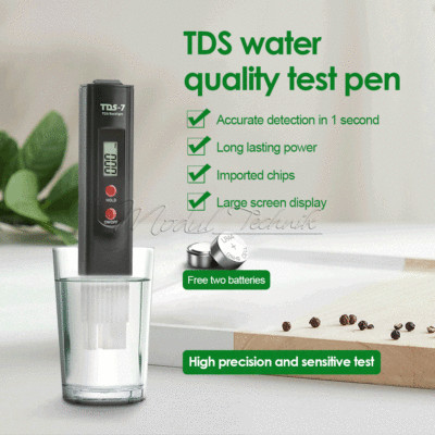 LED Digital Display Backlight Water Quality Detector Test Pen 0-9999PPM TDS-7