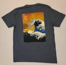 T&C Surf Mens Tshirt Sz Medium Town Country Heather Navy Hawaii Shaka Wave 5255