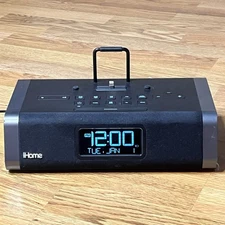 iHome iDL45 Clock Radio Dual Alarm Lightning Dock Speaker Charger iPhone iPad