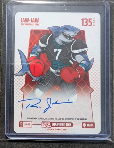 Bo Jackson Battle Arena Jaw-jaw Ron Jaworski Auto Autograph Brawl Pwr 135