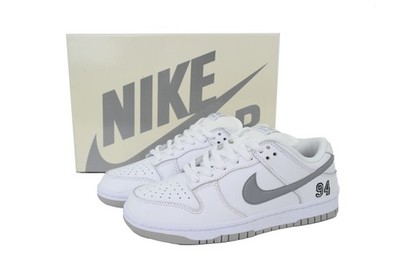 Size 10 - Supreme x Nike Dunk SB Low White Metallic Silver for