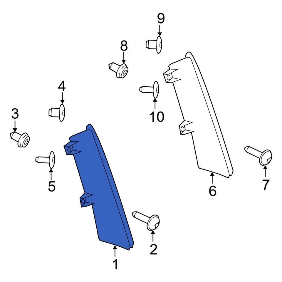 For Ford Transit Connect 2014-2023 Ford BK2Z13A565A Rear Left Reflector Panel Foto 4 de 4