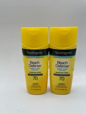 EXPIRED 2x Neutrogena Beach Defense Sunscreen Lotion Broad Spectrum SPF 70 6.7