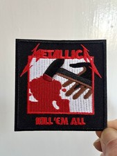 Metallica Iron On Patch Kill Em All Red White Black Embroidered Metal