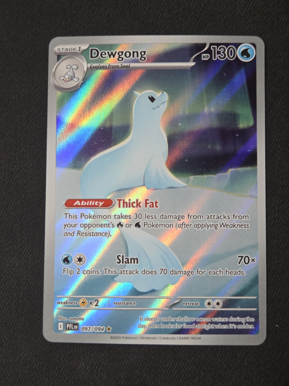 Dewgong 097/094 Me02: Phantasmal Flames Holo NM