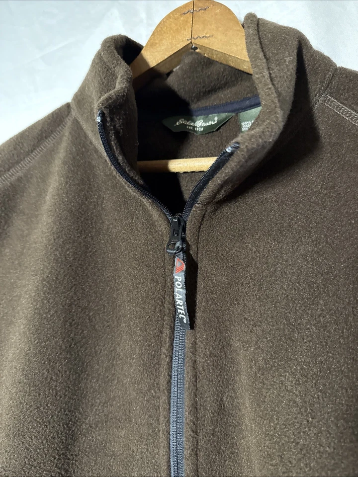 Chaleco polar marrón Eddie Bauer para mujer talla XXL Polartec sin mangas Foto 2 de 4