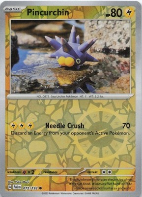 Pincurchin 072/193 SV02: Paldea Evolved Reverse Holo NM Pokemon TCG