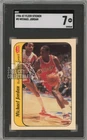 Michael Jordan 1986-87 Fleer Basketball Stickers Rookie Card #8 SGC 7