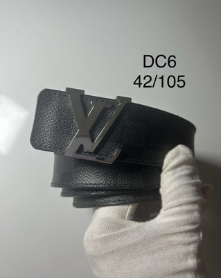 LOUIS VUITTON ダミエベルト 42/105 Louis Vuitton LV Initial Reversible Belt Damier Graphite Leather