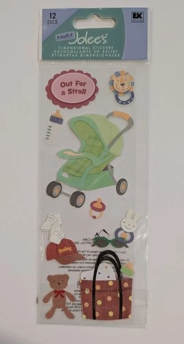 Jolee's Out For A Stroll Baby Stroller Diaper Bag Toys Scrapbooking Stickers