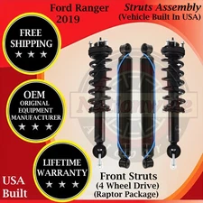 Monroe OEM Front Strut & Rear Shock For 2019 Ford Ranger 4WD Lifetime Warranty