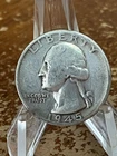 1945 Washington Silver Quarter, Average Circulated 90% Silver  # RJ129