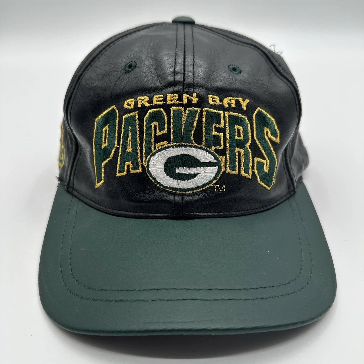 キャップ 90s NFL Green Bay Packers Leather Cap Nfl Football Leather Cap, Hat Indiana Nfl Football Fan Apparel