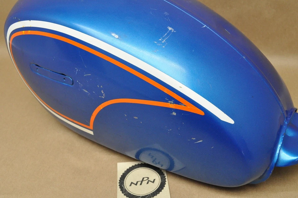 Tanque de gasolina azul hawaiano 17500-108-760 MJ nuevo de stock Honda CL100 K2 CL100 S2 Foto 3 de 4