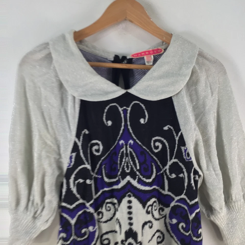 Manoush Vestido Punto Mujer Talla M Aus 10 Mini Lápiz Multicolor Geométrico 124113 Foto 2 de 4