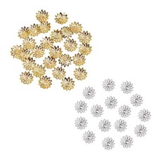 100 from Hohl Flower Bead Caps Pinner 16mm