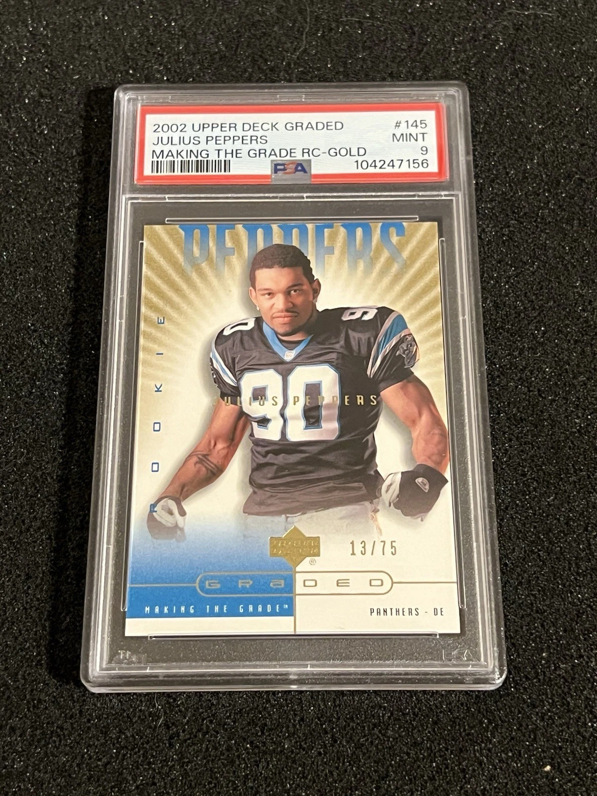 Julius Peppers Upper Deck Graded #145 Making the Grade RC-Gold