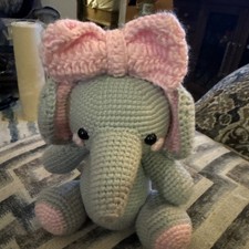 Homemade crochet elephant