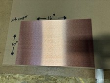 16 Gauge 0.060 Thick Copper Sheet Metal - 10 x 16 - New - Brushed Finish