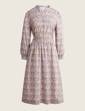 NWT J Crew Liberty Cinched Waist Honeysuckle Floral Cotton Midi Dress MEDIUM