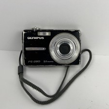 Olympus FE-20 8MP Digital Camera Black - CAMERA ONLY Untested/No batteries