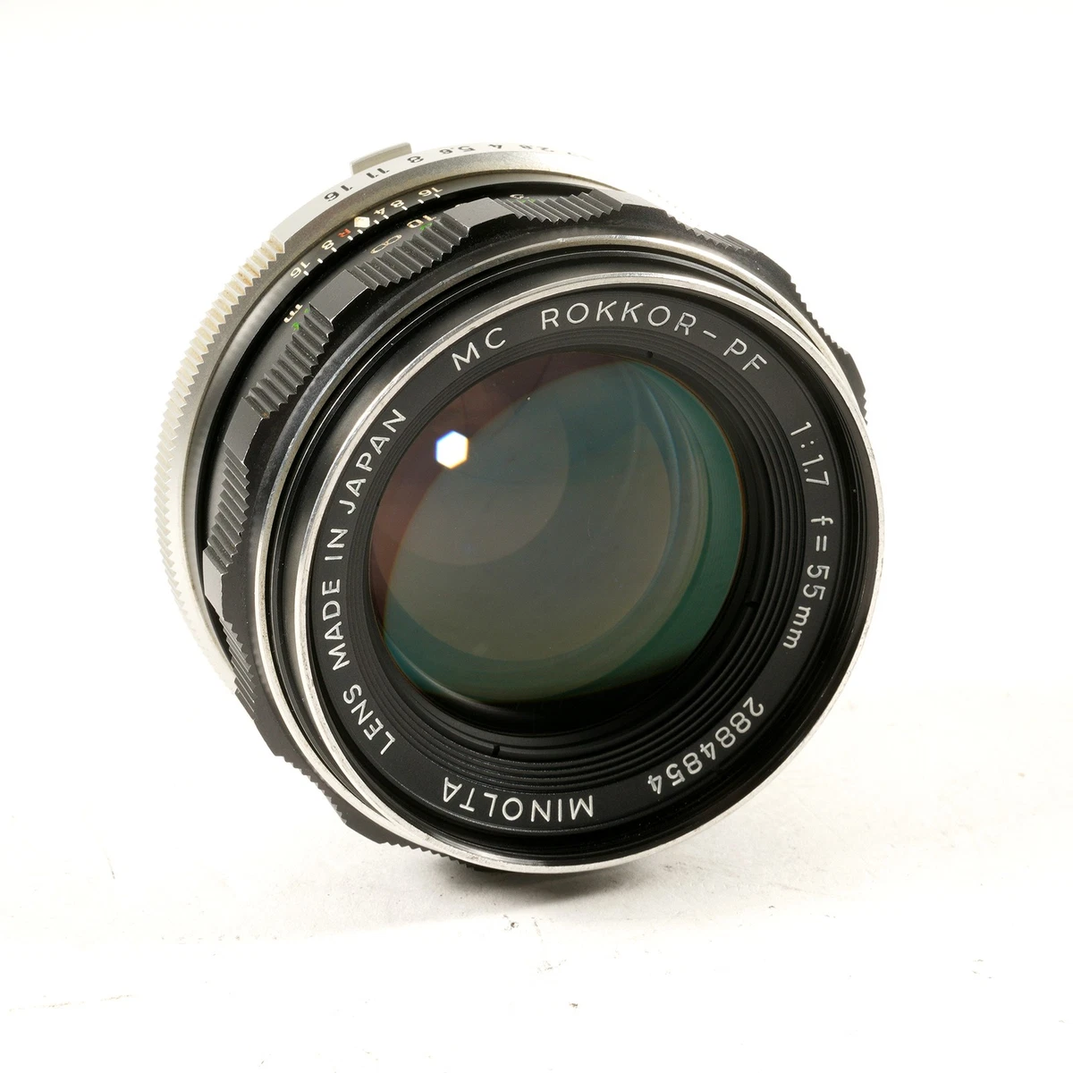 Minolta Rokkor PF 55mm Focal Camera Lenses f/1.7 Maximum Aperture