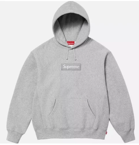 Sweat à capuche gris logo Supreme Box (FW24) Large Directement de Supreme ?