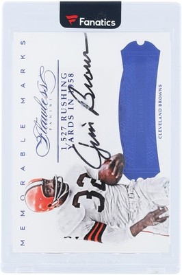 Jim Brown Browns Signed 2017 Panini Flawless Sapphire '16 Update