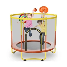 6FT Indoor Trampoline for Kids Ages 1-8, 72" Mini Toddler Indoor & ... Fast Ship