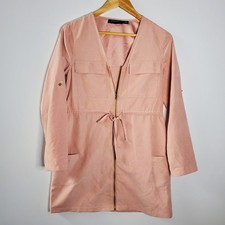 Minkpink dusty pink zip front  lightweight shacket/ jacket XS 