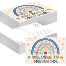 36 Pcs Welcome to Preschool Postcards Back to School Postcards for Students