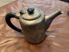 Caffettiera da tè vintage D 50 placcato argento coperchio incernierato